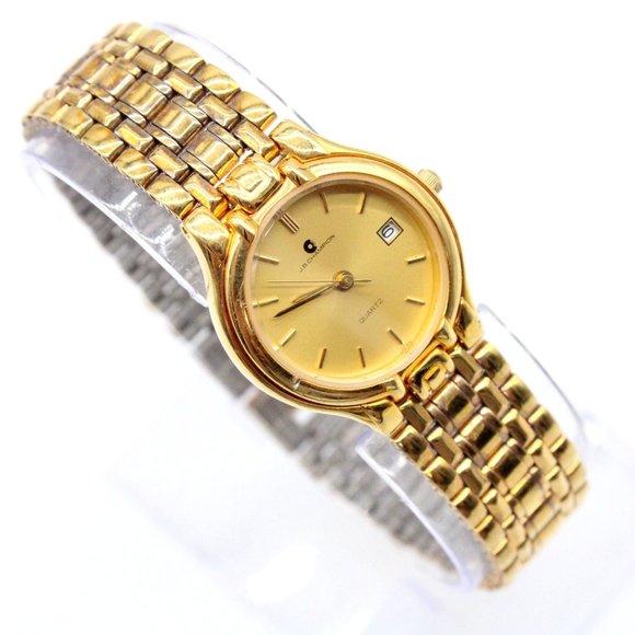 J.B Champion Watch Womens Gold Tone Stainless Steel Classic Gold Dial Bracelet - Picture 1 of 8